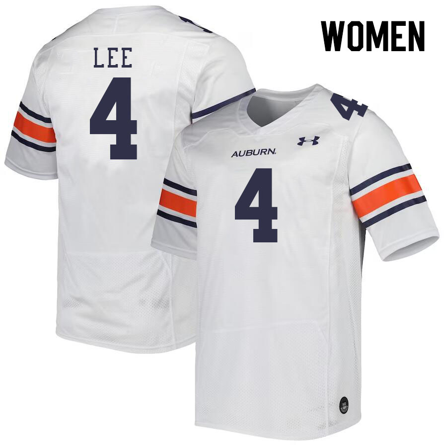 Women #4 Kayin Lee Auburn Tigers College Football Jerseys Stitched-White